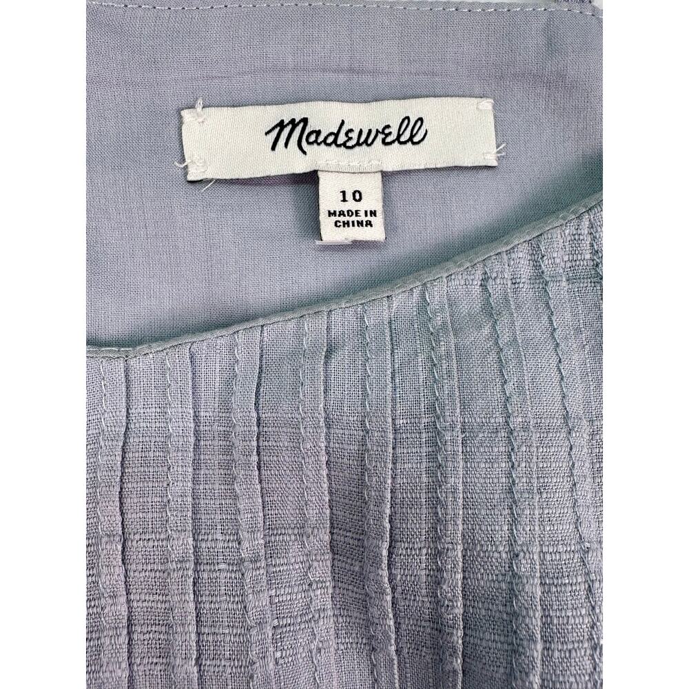 Madewell Blue Ombre Dip Dye Pintuck Cami Ruffle Maxi Dress Size 10 (Medium) - Picture 6 of 12